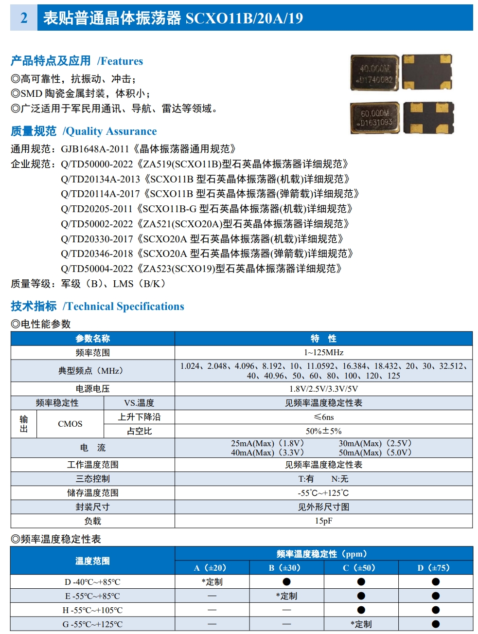 SCXO11B&20A&19介绍